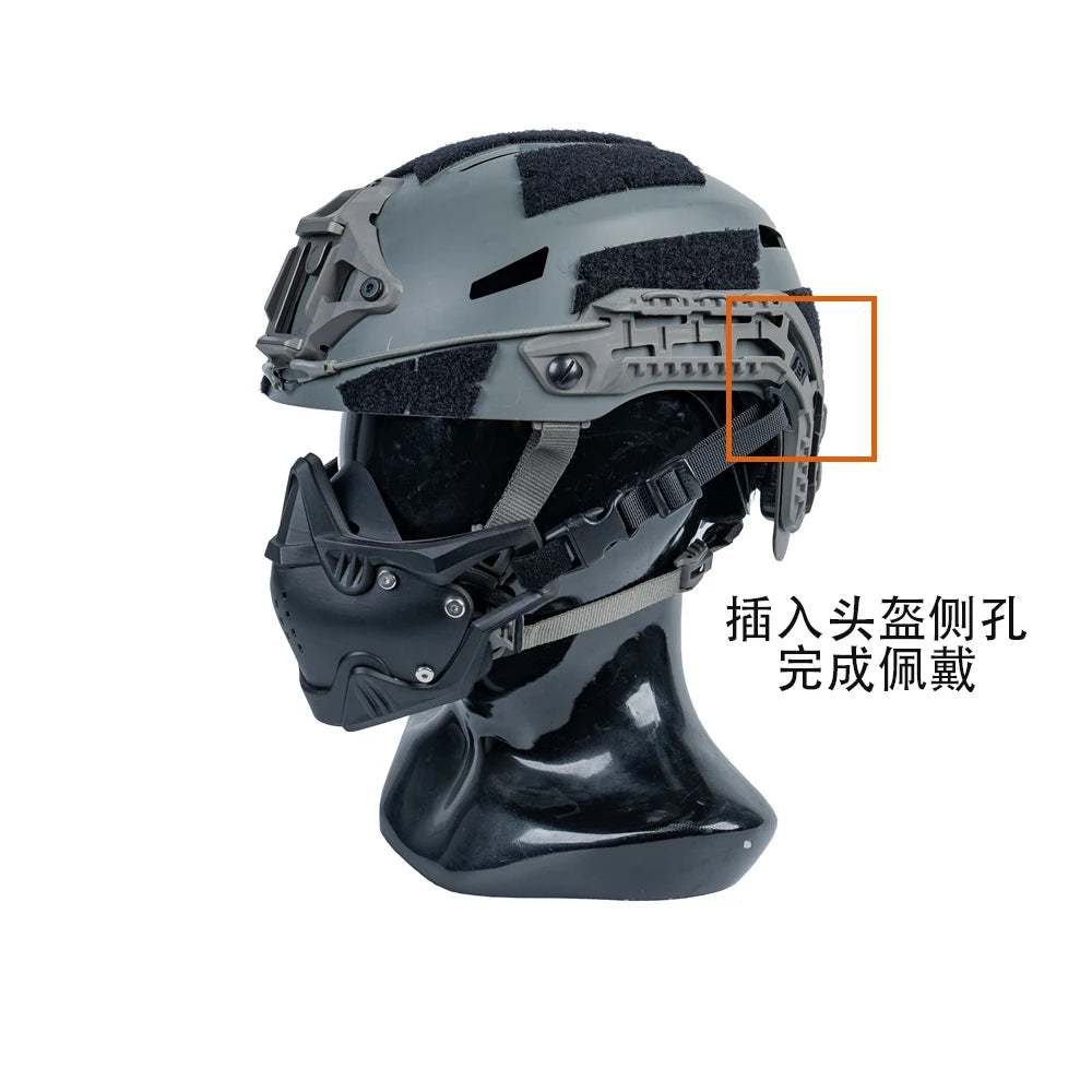Tactical Airsoft Helmet Set with NVG Model Goggles Helmet Light Headphones 3D Printing Mask CS Hunting Shooting Protective Gear