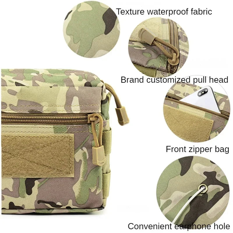 Outdoor Molle Pouches Tactical Admin Pouch Compact EDC Utility Gadget Gear Pouch Carry Accessory Belt Hanging Waist Hunting Bag