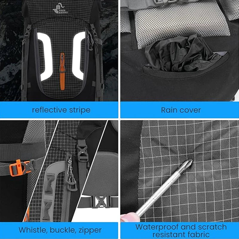 Outdoor Molle Tactical Backpack 80L Waterproof Hiking Travel Camping Mountaineering Climbing Rucksack Large Capacity Storage Bag