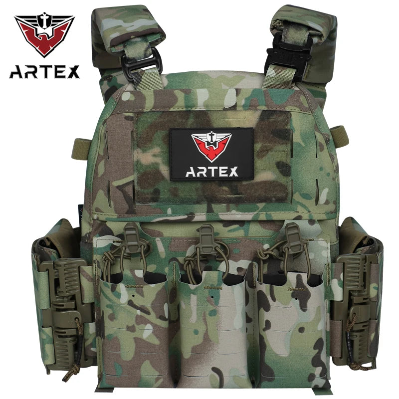 ARTEX 8315T Cycling Vest Outdoor Riding Gear MOLLE Style Vest Quick Release Design Laser Cut Style Storage Gear for Bike Sports