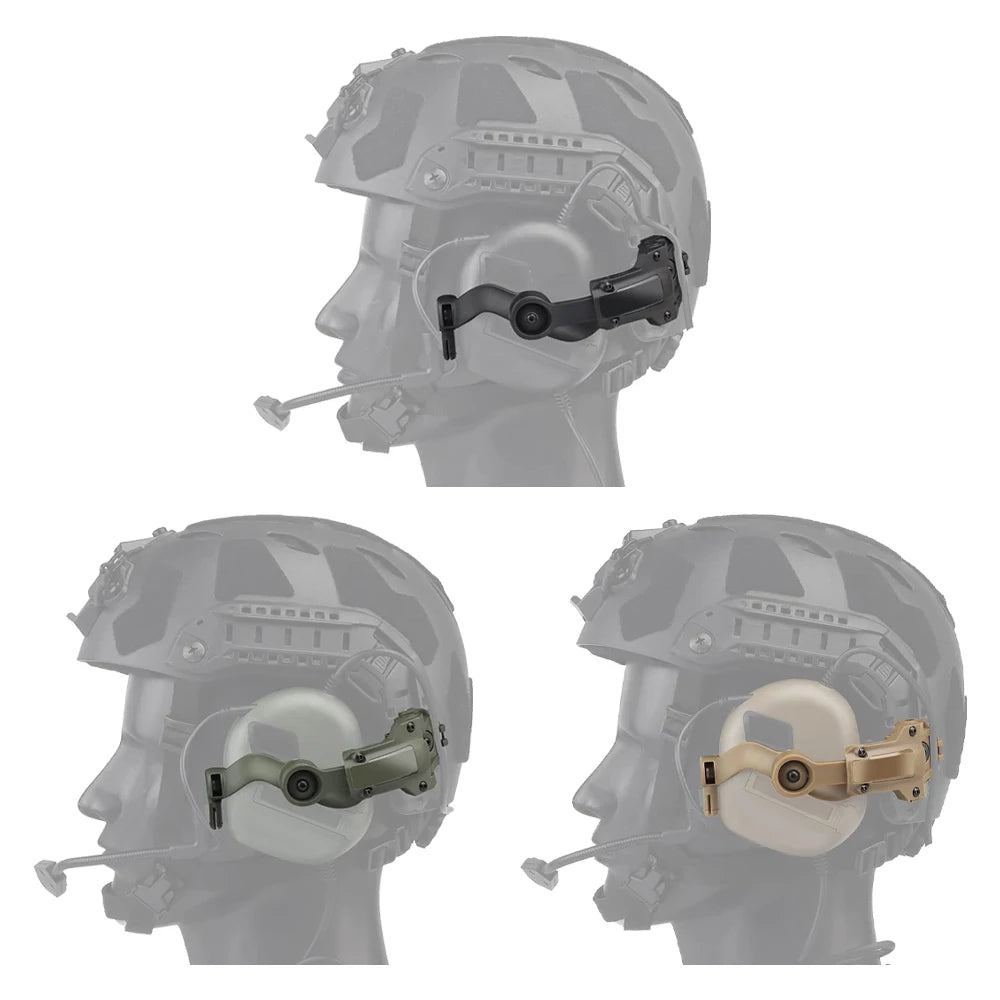 Tactical Headphone Mount EARMOR M32 Rail Mount Bracket Quick Helmet Rail Mount Adapter Suspension Headphone Mount