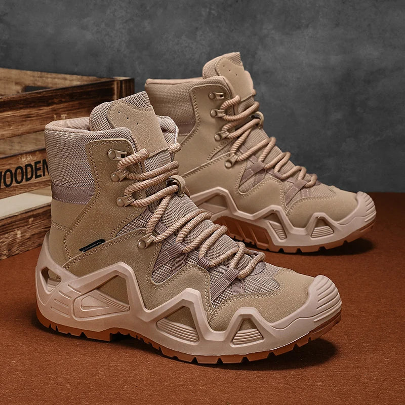 Men's Outdoor Hiking Shoes Hiking Boots Men Tactical Military Boots Denim Safety Work Shoes Outdoor Hiking Boots Training Shoes