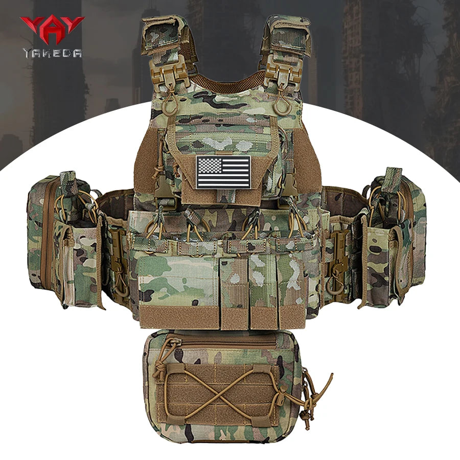 YAKEDA quick release hunting vest for outdoor sports, multifunctional and wear-resistant