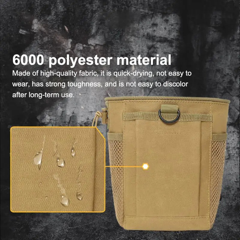 New 1Pcs Storage Bag Outdoor Molle Drawstring Magazine Dump Pouch Adjustable Utility Belt Fanny Hip Bag