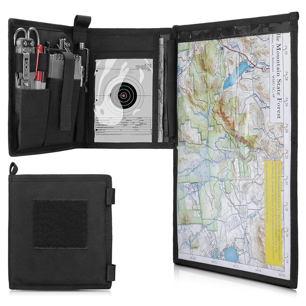 Tactical Map Storage Bag Map Holder Case Foldable Sundries Pouch EDC Utility Tool Bag Outdoor Hiking Camping Hunting Accessories