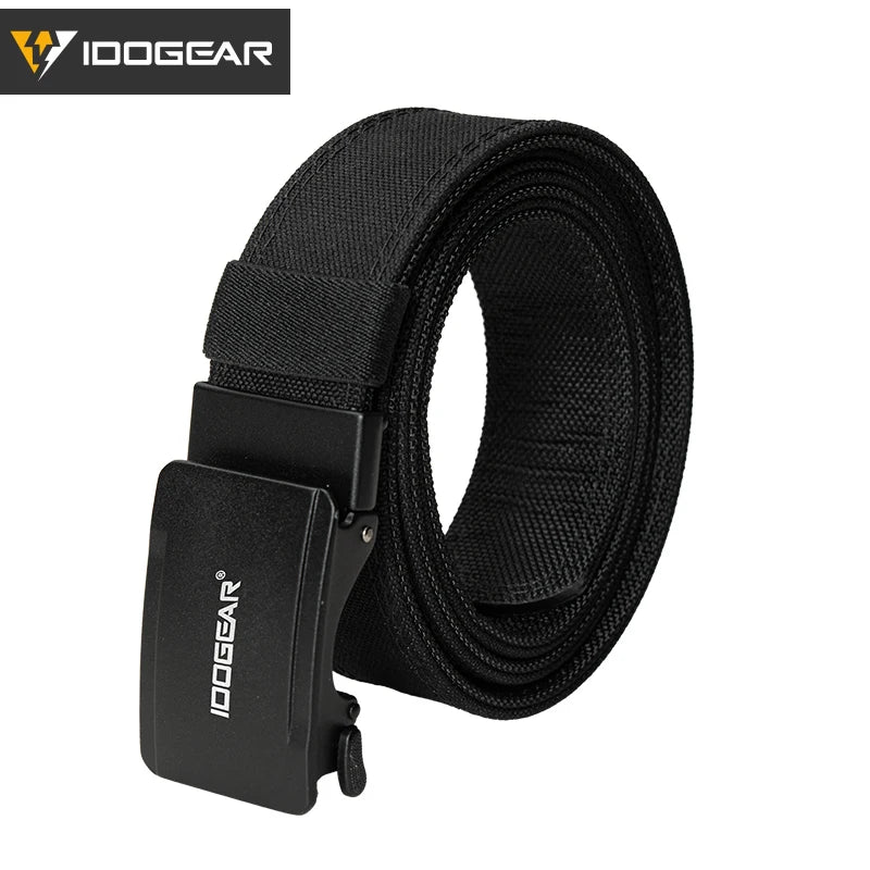 IDOGEAR Tactical 1.5” Belt 1000D Nylon with Slide Buckle for Men No Holes Adjustable Trim to Fit 3449