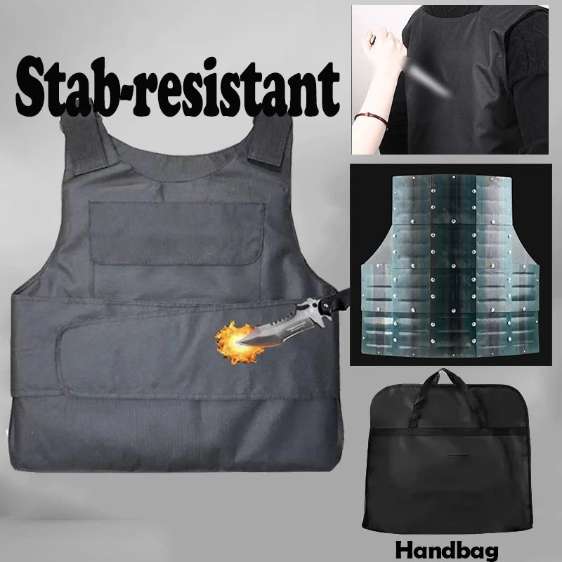 High Manganese Steel Hard Security stab-Resistant Vest Outdoor Cut Proof Anti-Puncture Vest Armor Tactic Defence Guard Clothing