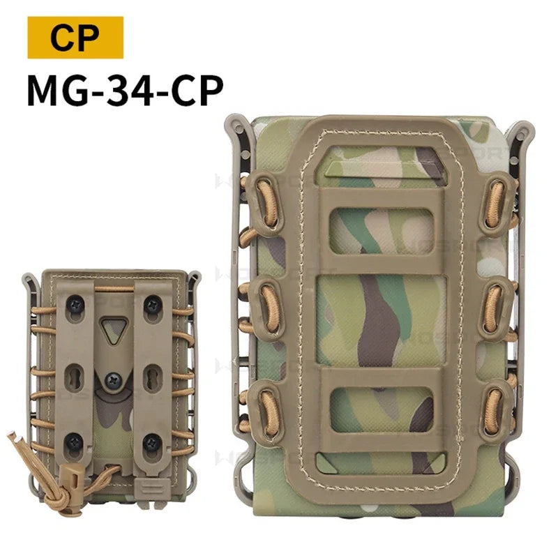 Tactical Magazine Pouch Molle for Ar15 M4 5.56 7.62mm Scorpion Fast Mag Quick Release Mag TPR Holster Adjustable Case Box