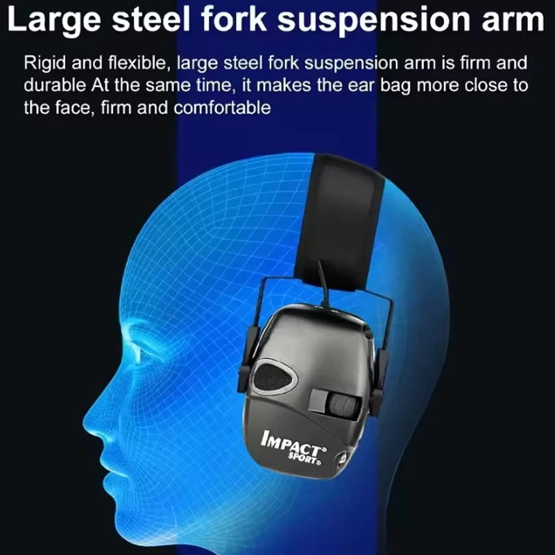 Noise-Cancelling Headphones, Impact Hearing Hunting Original Tactical Electronic Shooting Earmuffs for Outdoor Sports