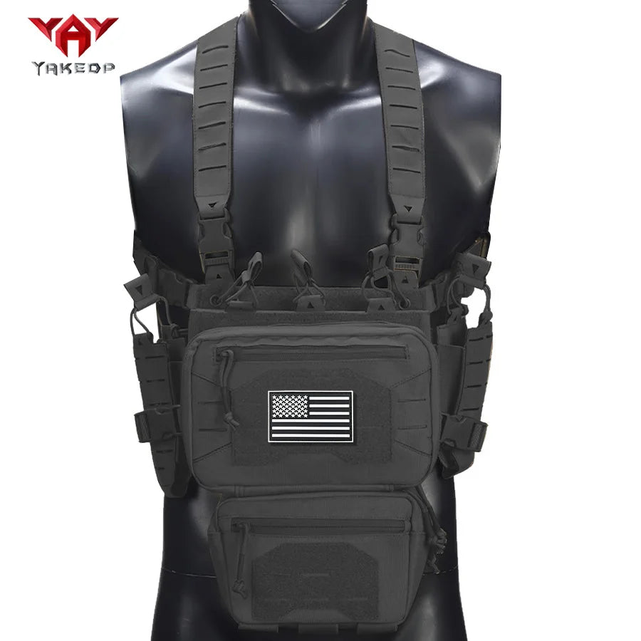 YAKEDA Outdoor Equipment Hunting Chest Hanging with Multiple Miscellaneous Bags, Strong Quantitative Design
