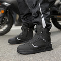Cowhide Motorcycle Boots Men Leather Breathable Anti Slip Motorbike Cycling Shoes High Quality Men's Motocross Protective Boot