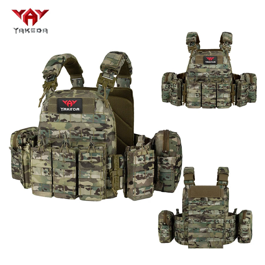 YAKEDA multifunctional hunting vest shoulder strap with quick detachable/adjustable design and expansion accessory bag