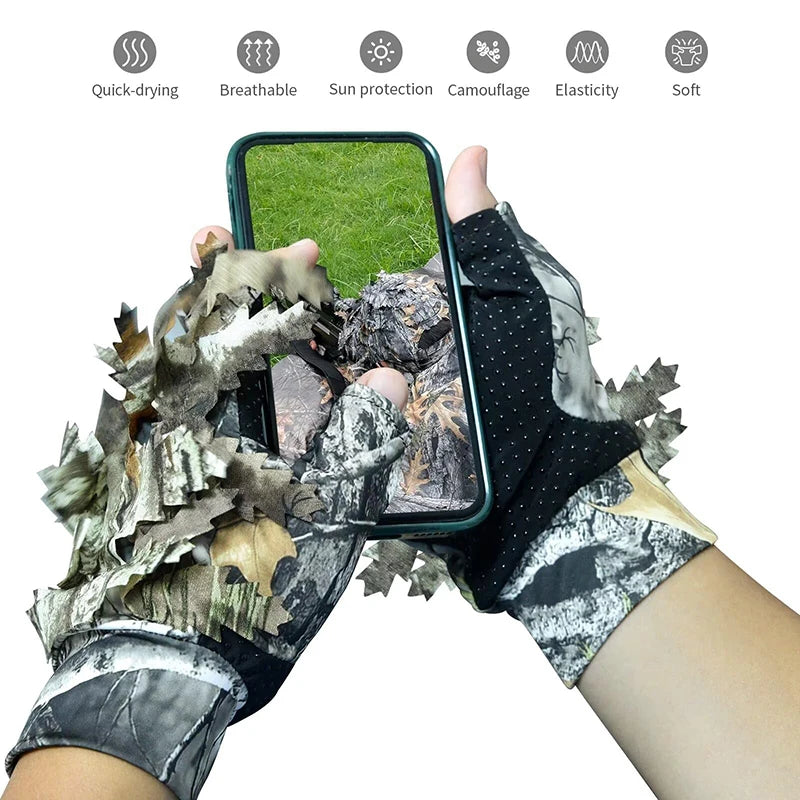 Hunting Gloves Tactical Equipment Accessory Shooting Tactical Gear Tree Camo Gloves For Men Women Hunting Accesorries Equipment