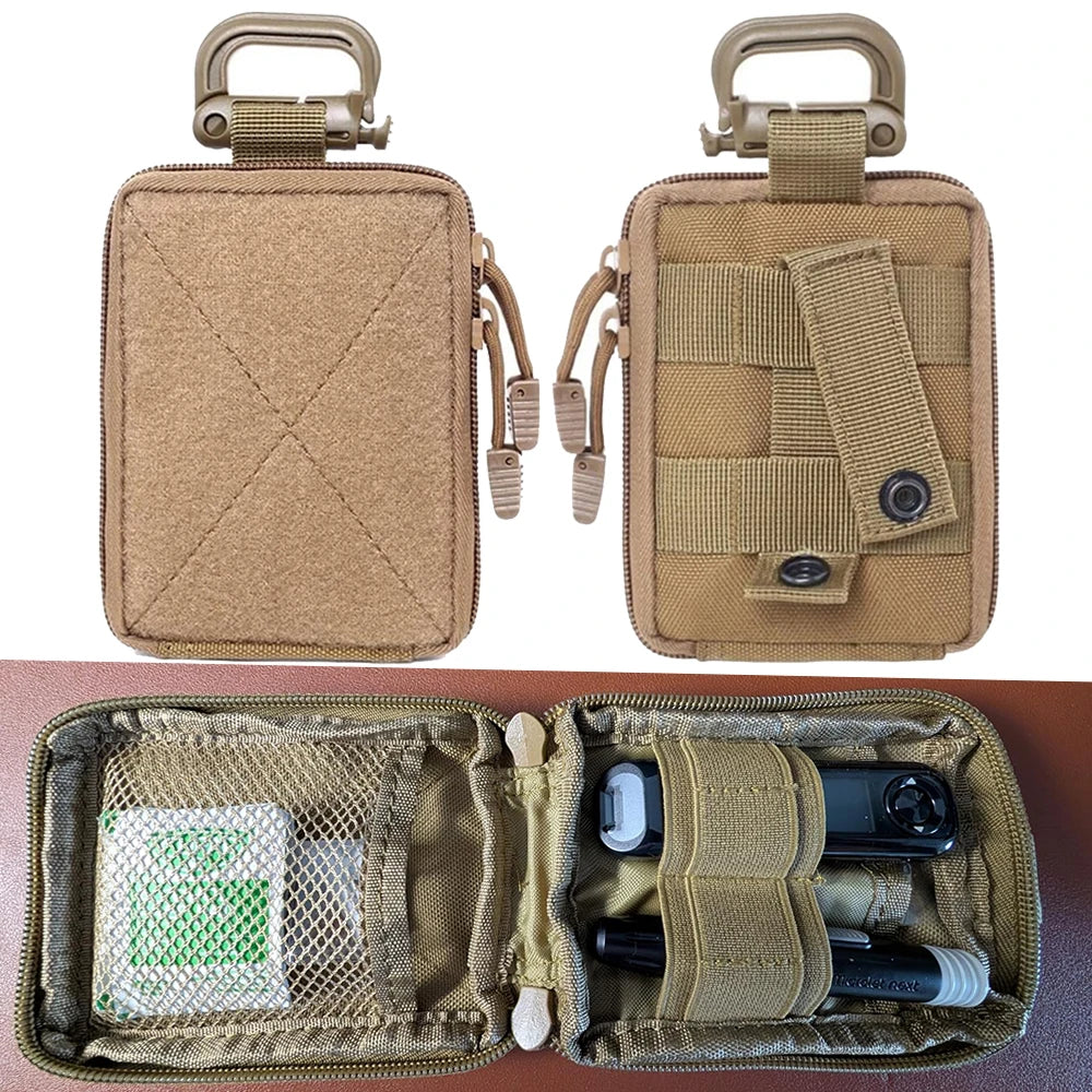 Tactical EDC Pouch Medical Organizer Pouch Wallet Small Bag Outdoor Molle Bag Hunting Gear Waist Belt Pouch Men Fanny Pack