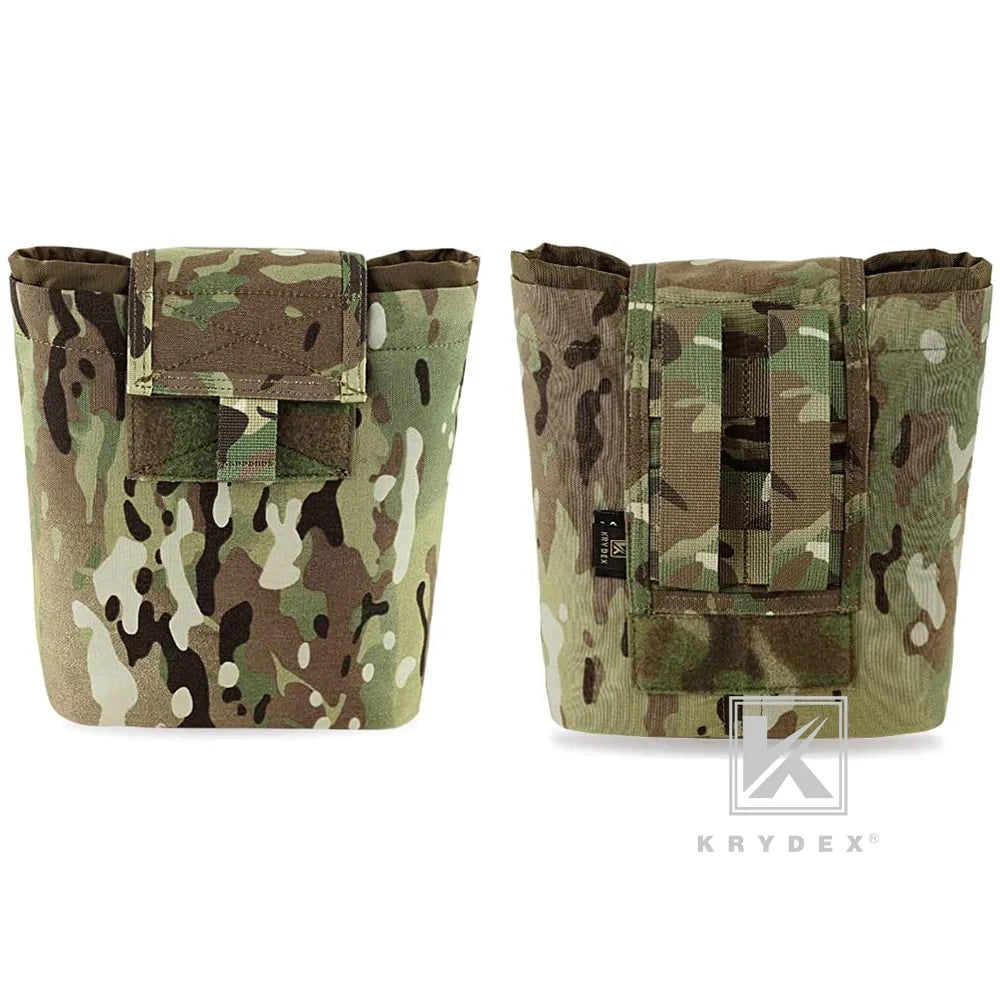 KRYDEX Tactical Dump Pouch Foldable Recycling Bag MOLLE Roll-up Drop Pouch Hunting Waist Utility Tool Bag
