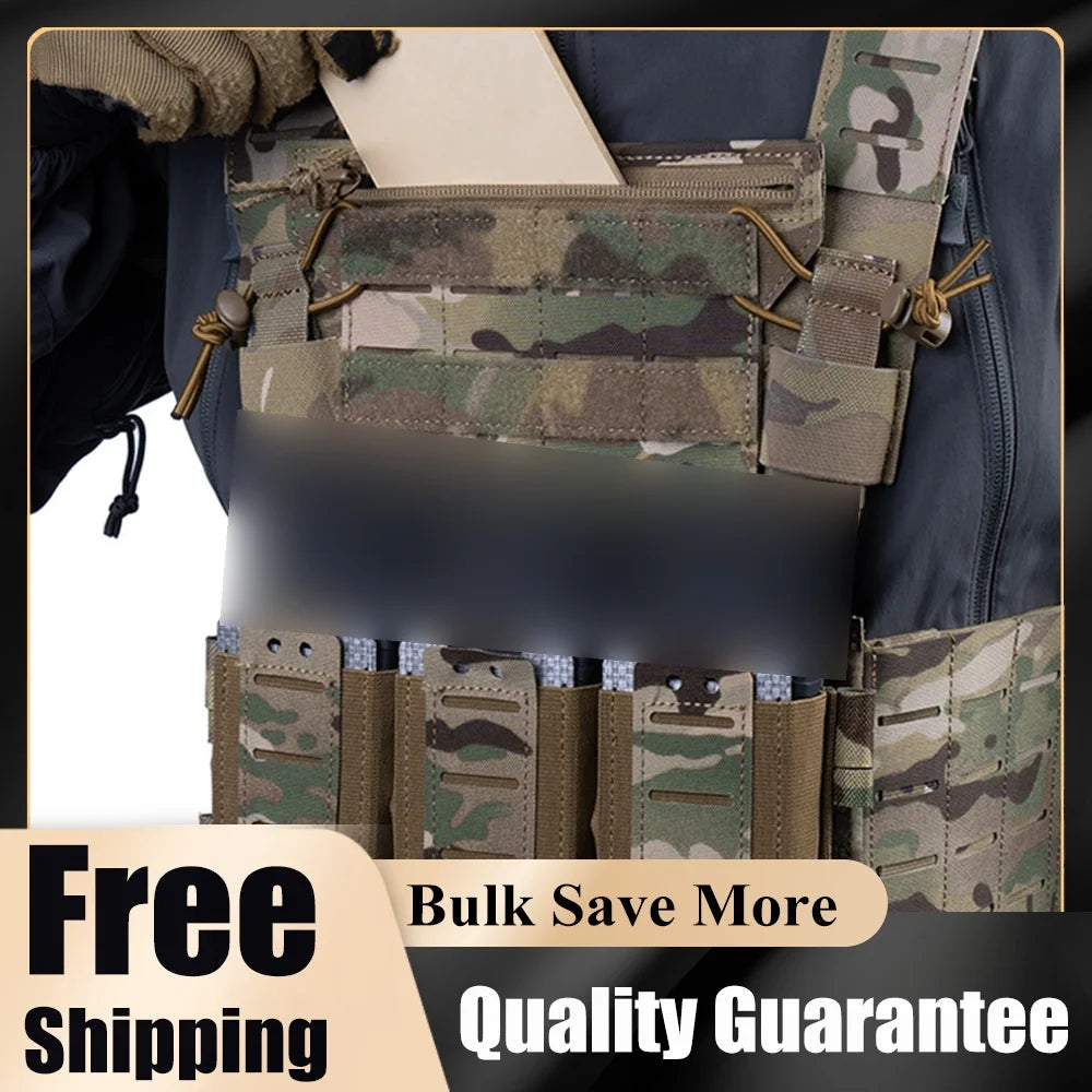 Tactic Chest Rig Reusable Tactic Chest Armor Management Panel Hunting Vest Panels for Diary Card Battery Utility Storage Pouches