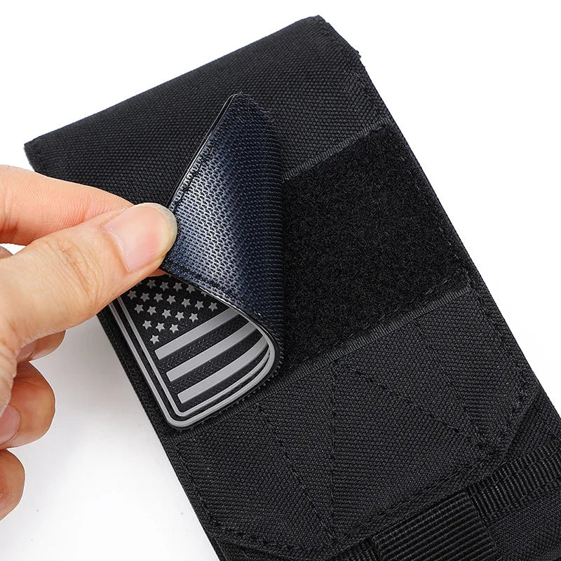 Molle Double Layered Cell Phone Pouch Waist Bag Tactical EDC Pouch Holder Outdoor Hiking Accessories Camping Mobile Phone Pack