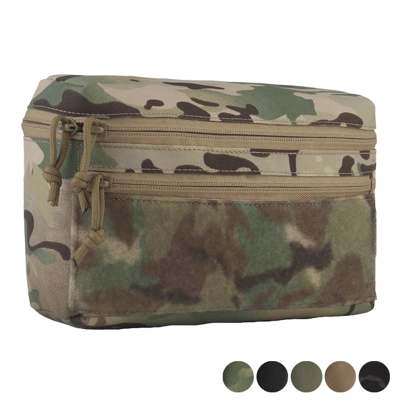 Universal MOLLE GP Pouch Large Size Multi-Use Storage with Zipper & Hook Loop Fastener for Field Vest EDC Outdoor Accessories