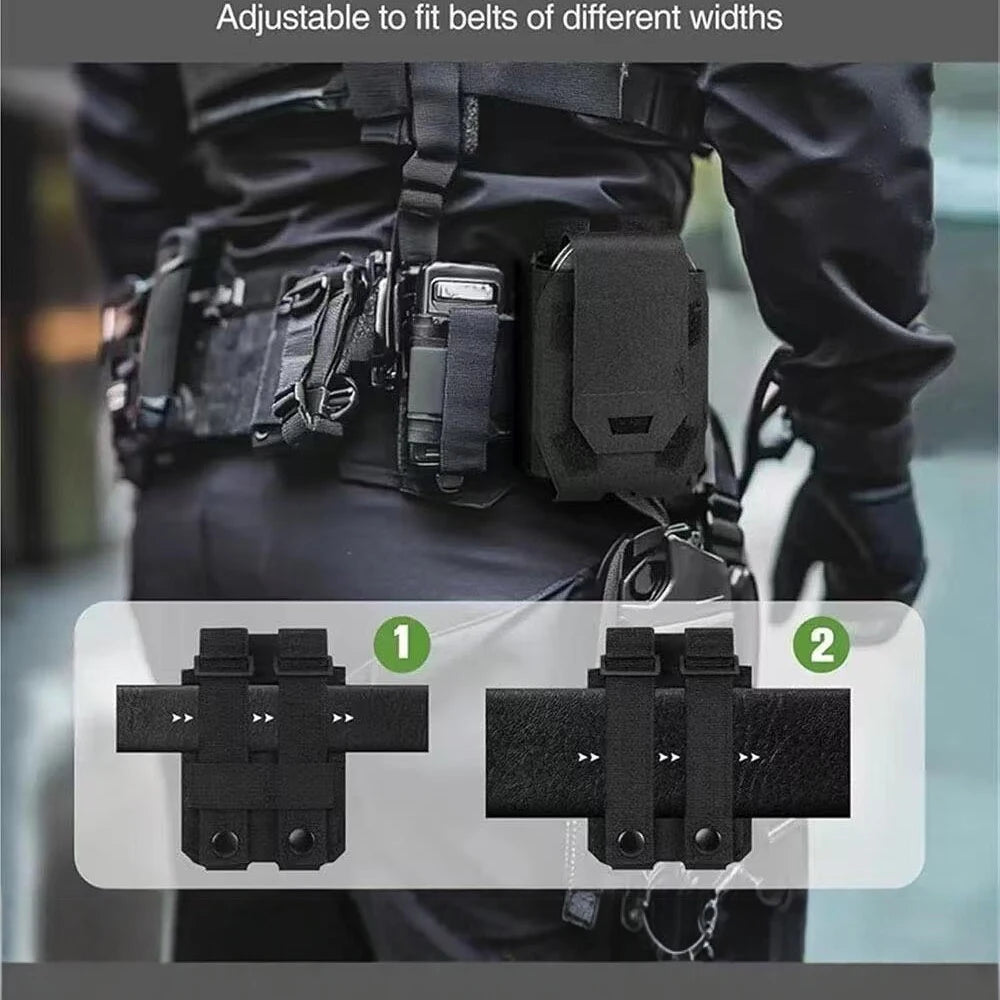 Handcuff Pouch MOLLE Shackles Holder Quick Draw Universal Holster Chain Cuffs Cover Belt Gear Pouch for Duty Use
