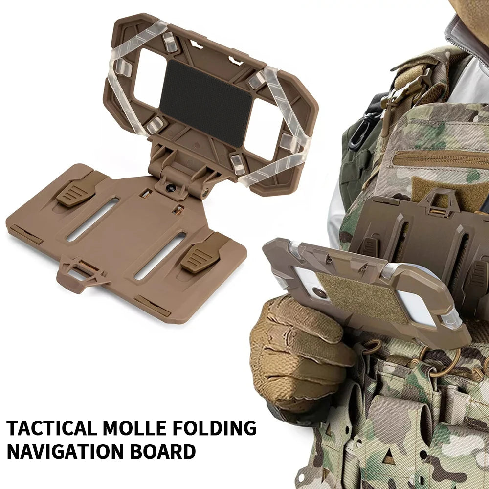 Wargame Tactical MOLLE Chest Multi-Function Panel | Navigation/Tactical Phone Case/Map/Storage | Outdoor Hunting Gear Accessory