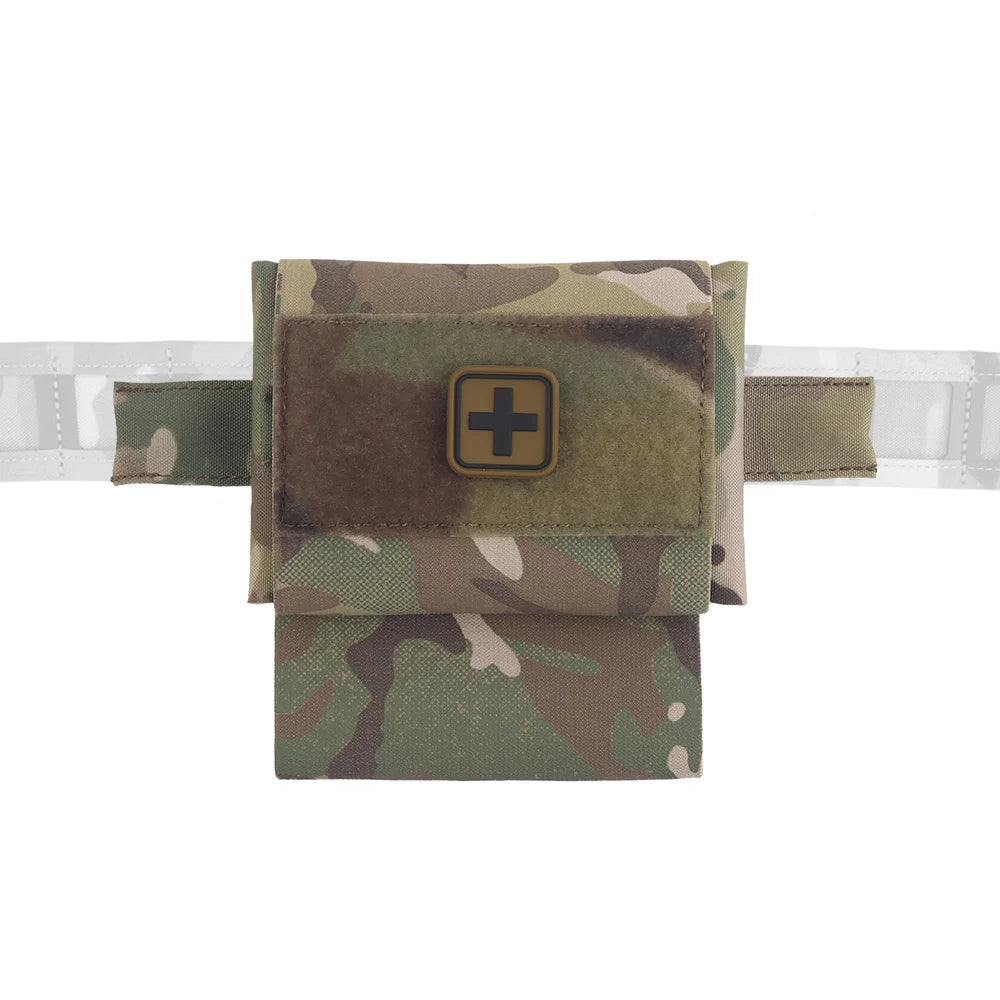 OPHIDIANTAC Small Molle Medical Kit With Reflective Insert Quick Release First Aid Pack Split Design