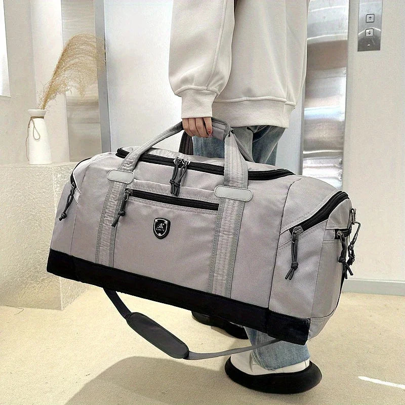 Large Capacity Travel Bag Weekender Overnight Duffle Bags with Compartment Sports Fitness Bags for Camping Outdoor Activities