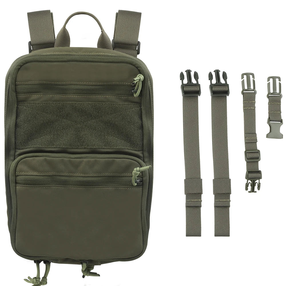 Tactical Backpack Panel Hydration Bag Medical Pouch for Airsoft Molle Vest Plate Carrier Chest Rig Back Pack Foldable/Expandabl