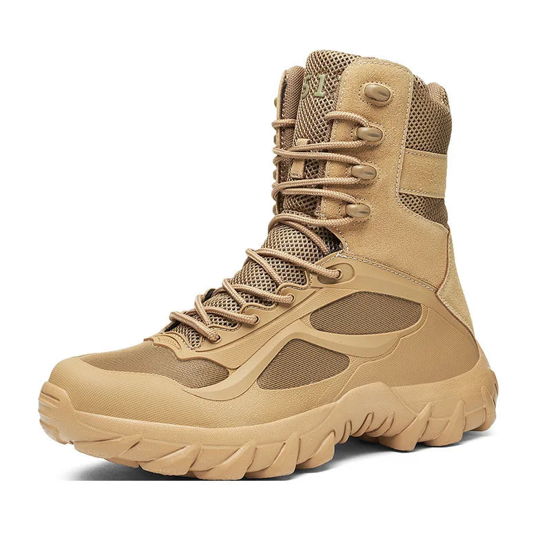 Lynjacye Large Size 48 47 Sports High Top Military Boots Male Special Forces Combat Boots Desert Outdoor Hiking Shoes
