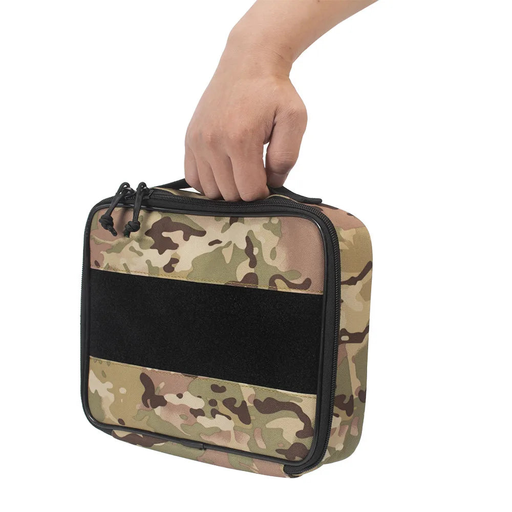 SOETAC Tactical Gun Bag Molle Nylon Handgun Bag Portable Combat Pistol Case Soft Protective Storage Hunting Handbag Padded