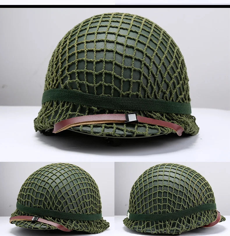 Military Fan CS Field Equipment Outdoor Sports M1 Double Layer Steel Helmet Tactical Helmet/foreign Military Helmet