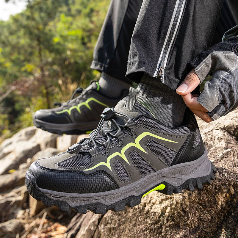 Brand Hiking Shoes Men Mesh Breathable Travel Shoe Outdoor Waterproof Hunting Fishing Shoes Mountain Off-Road Riding Sports Shoe