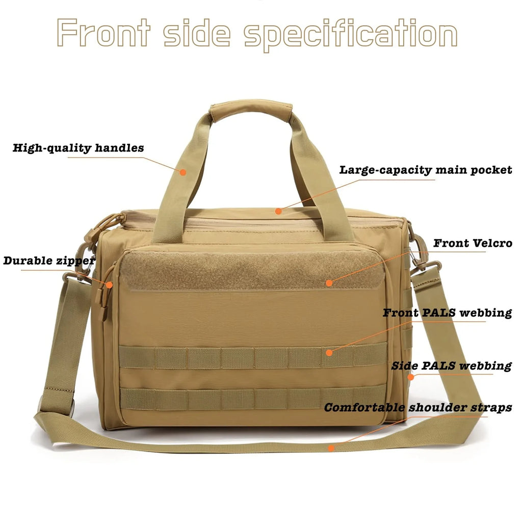 Tactical Gun Range Bag Deluxe Pistol Shooting Range For Shooting, Range, Storage and Transport