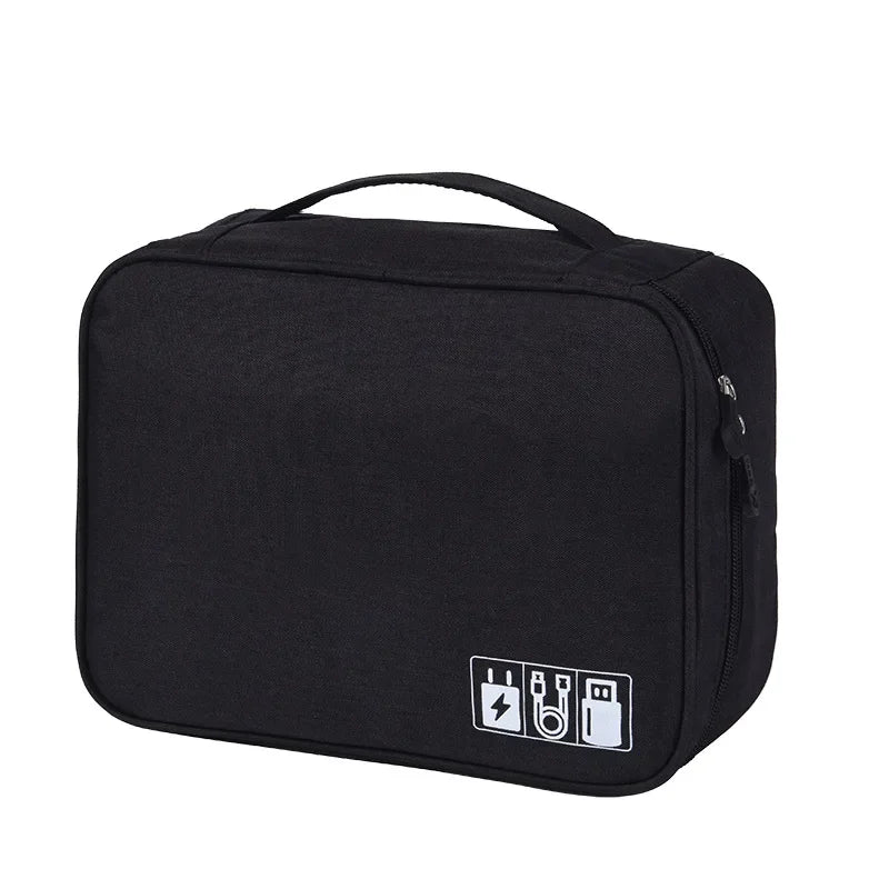 Large Capacity Electronics Accessories Travel Organizer Mouse Power Bank Cable All-in-One Portable Waterproof Storage Bag