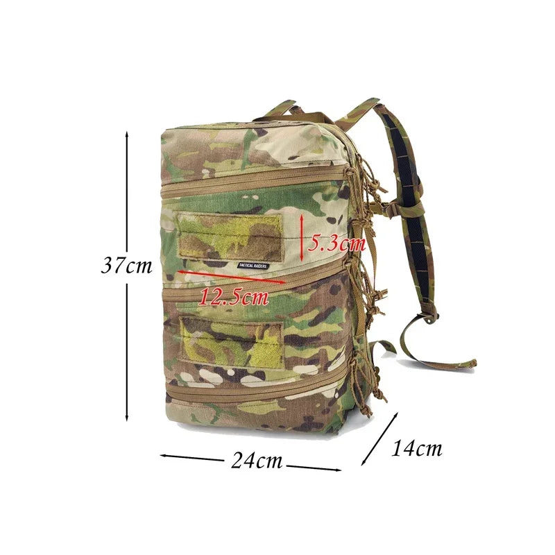 Tactical Molle Pouch Airsoft EDC SS Style Backpack Gear Outdoor Hunting Survival Commuter Assault Medical Bag 500D