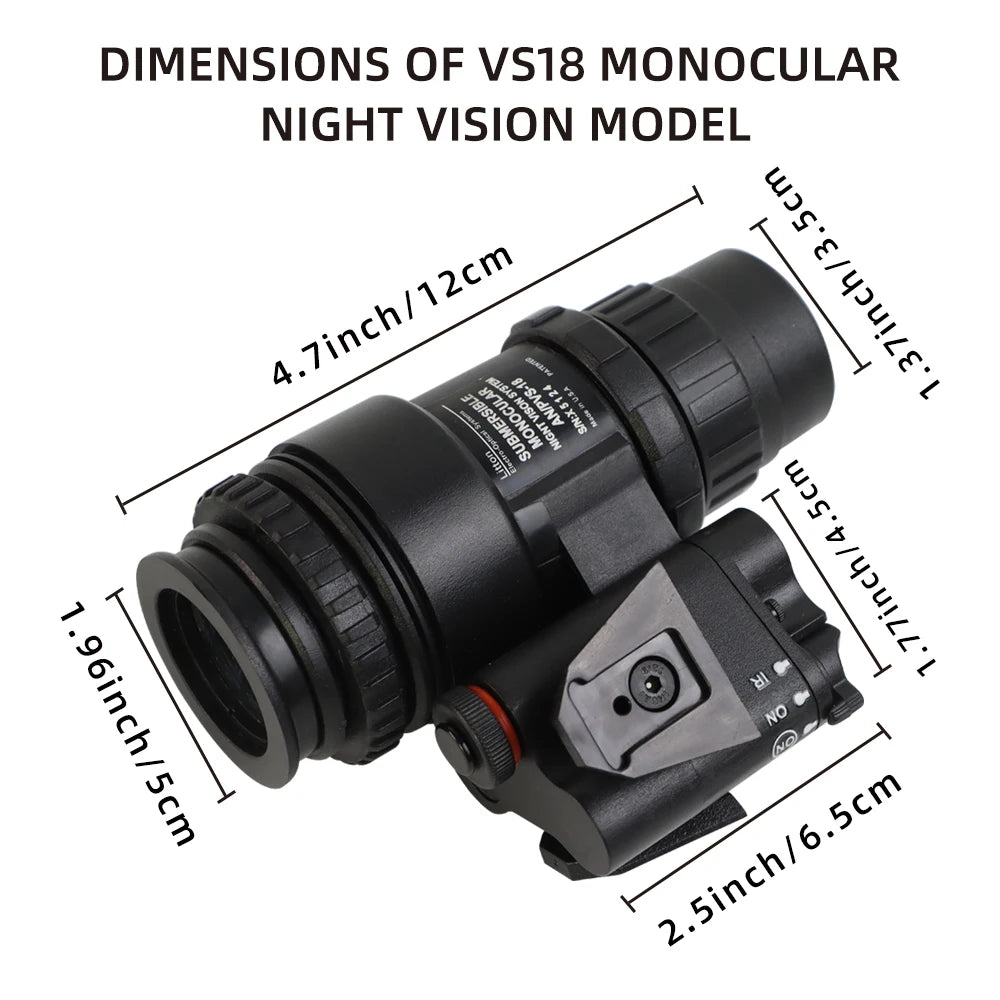 PVS-18 1:1 Scale Night Vision Goggle Replica - One-Piece Proportional Simulation Model for Collectors & Enthusiasts