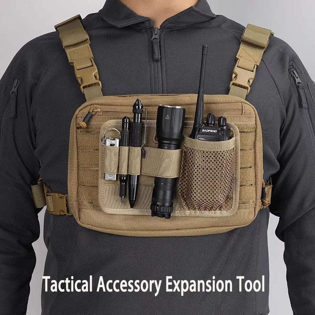 Tactical Accessory Expansion Tool Modular Hook Loop Panel EDC Organizer for Backpack Vest Camping Hunting Accessories