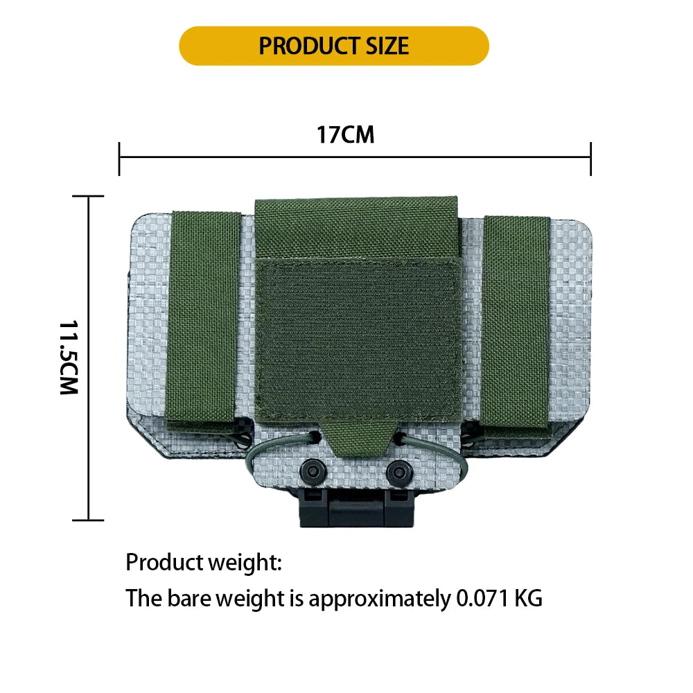 BOOIU New MOLLE Foldable Navigation Board Airsoft Mobile Phone Holder Mount Airsoft Hunting  Tactical Vest Chest Outdoor Gear