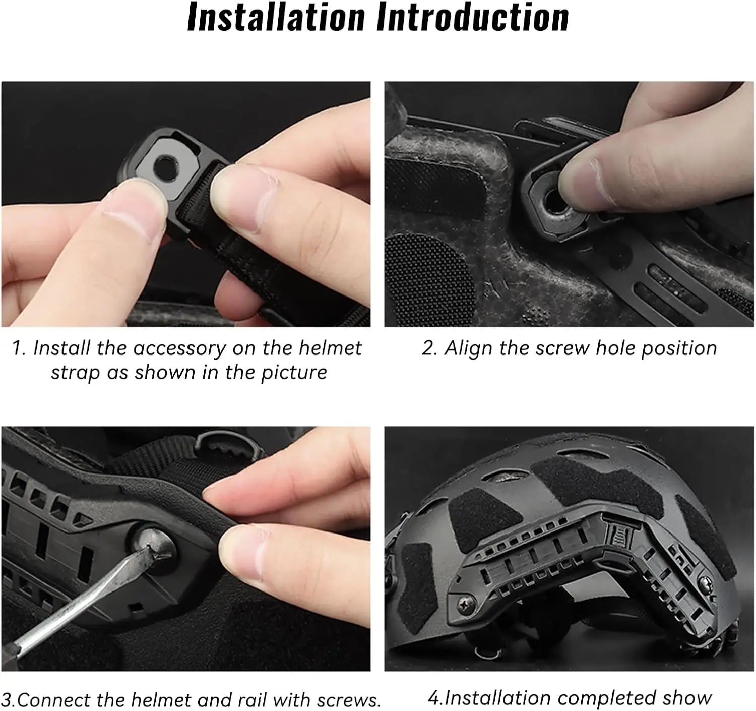 New FAST Helmet ARC Side Guide Rails Set – Tactical Combat Rail Mount for Hunting Paintball Airsoft CS Helmet Accessories