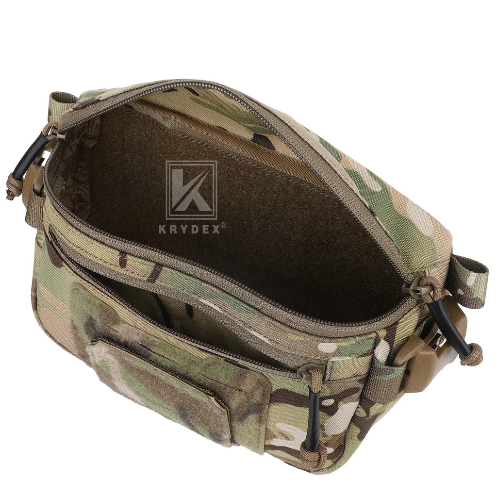 KRYDEX Tactical Hanger Pouch 3-in-1 Convertible Dangler Drop Pouch Multi-Function Sling Tool Bag Waist Fanny Abdominal Pack