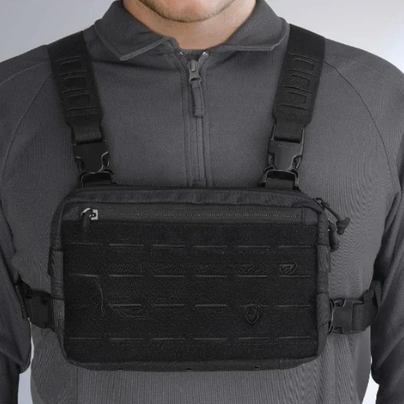 Tactical Backpack Chest Hanging Bag, Running Chest Bag, with Front Loop Reconnaissance Chest Hanging, Suitable for Outdoor