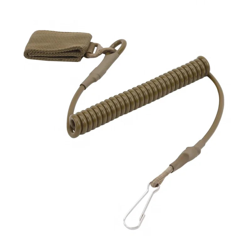 Elastic Lanyard Tactical Anti-loss Military Spring Safety Belt Anti-theft Mountaineering Backpack Lanyard Hunting Accessories