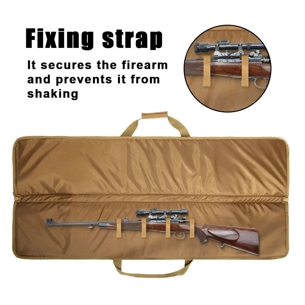 118cm Rifle Gun Bag Case Soft Gun Bag Tactical Shotgun Storage Bag Rifle Carrier Pouch Hunting Gun Backpack for Outdoor Hunting