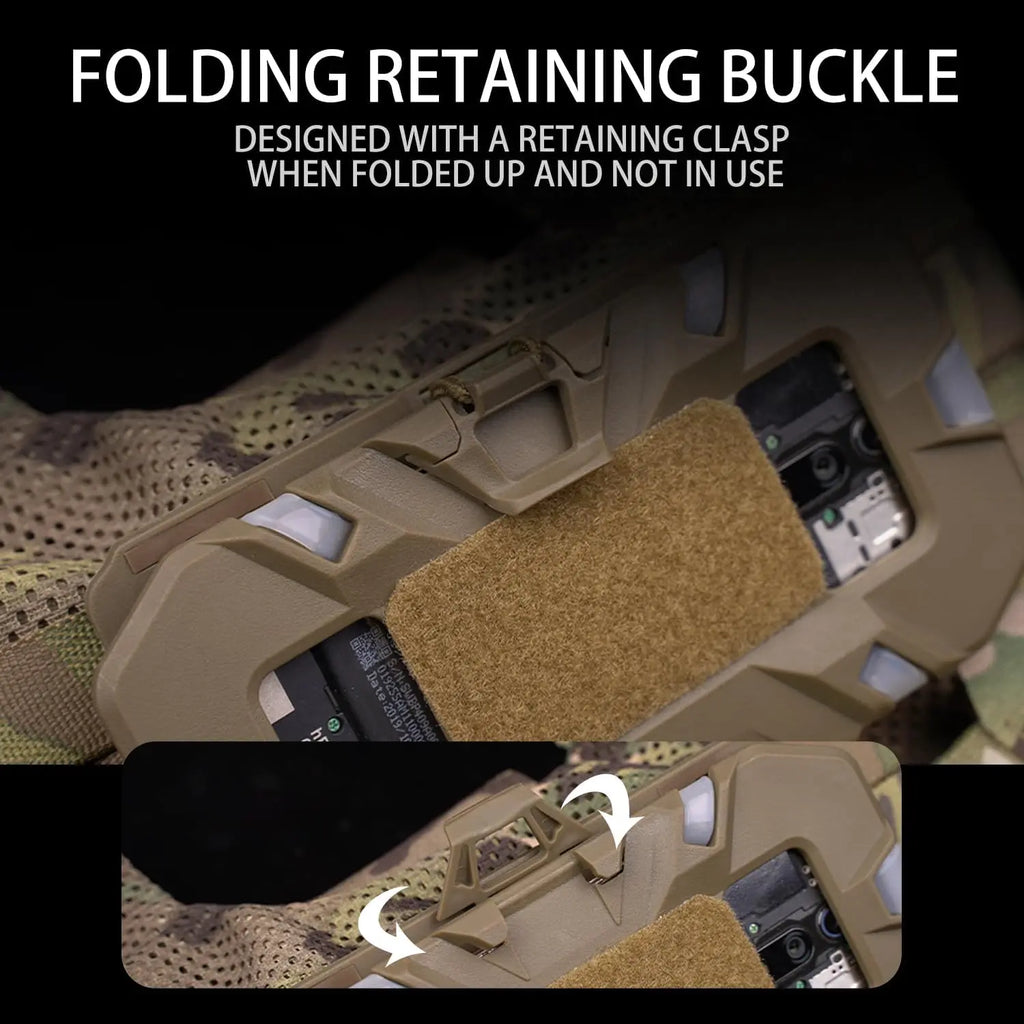 Tactical Plate Carrier Vest Attachments Universal Phone Chest Mount for Size 4.7"-6.7" Molle Foldable Navigation Phone Holder