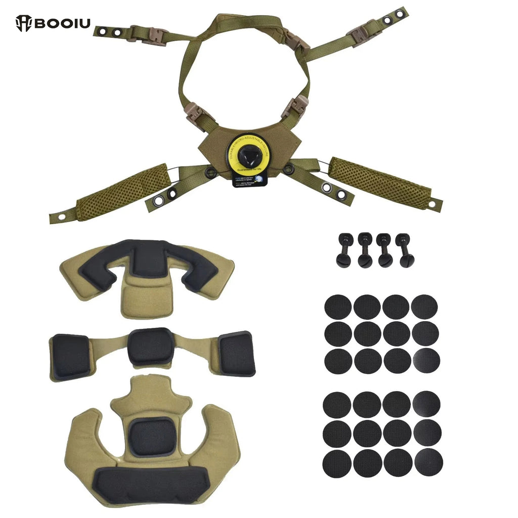BOOIU Tactical Helmet Hanging System Wendy Suspension Lanyard Chin Strap Airsoft Helmet Accessories for Wendy FAST MICH Helmet