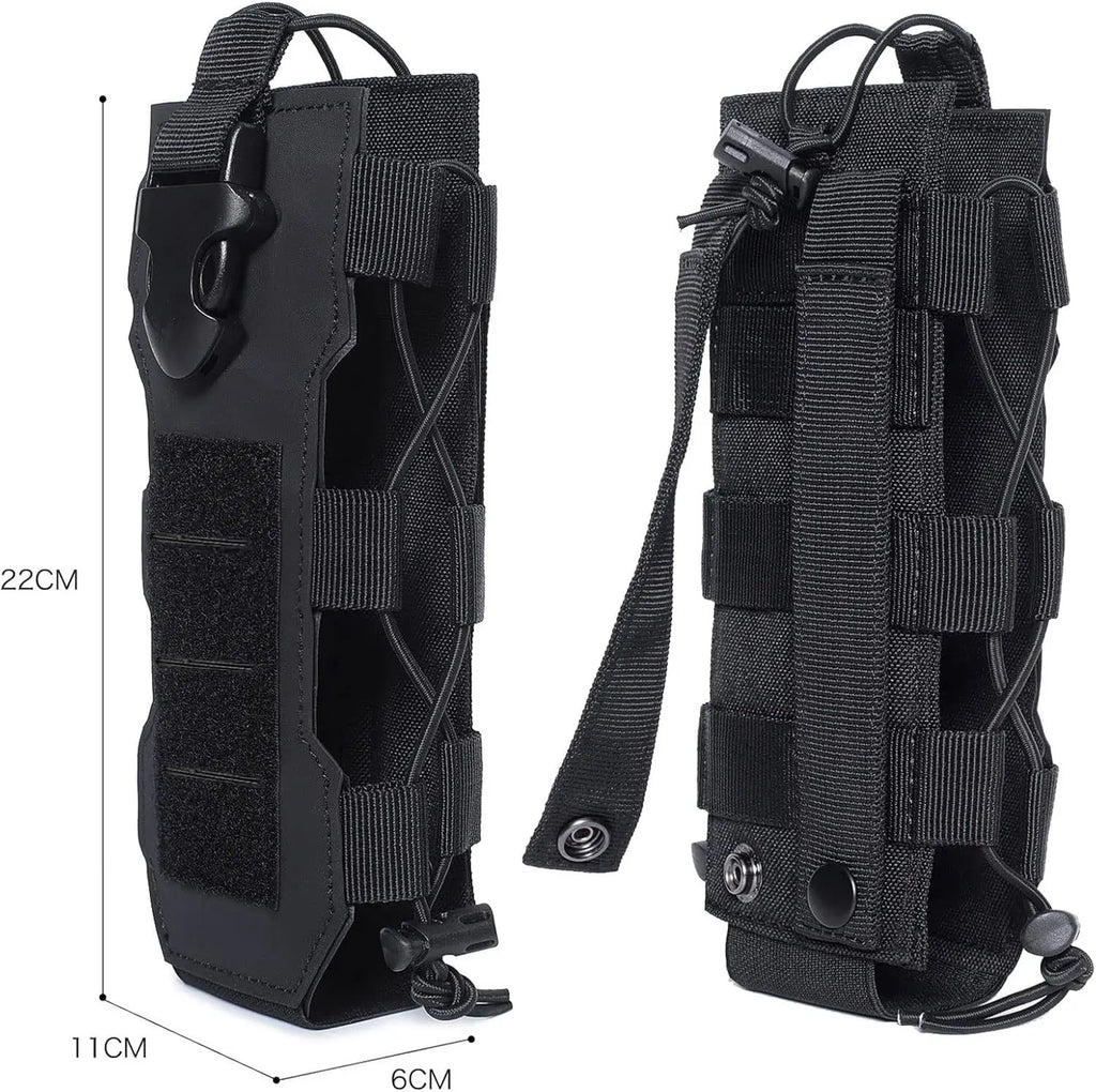 Molle Water Bottle Pouch Radio Holster Waist Pack Kettle Holder Bag for Outdoor Sport Fishing Camping Hunting Hiking Travel