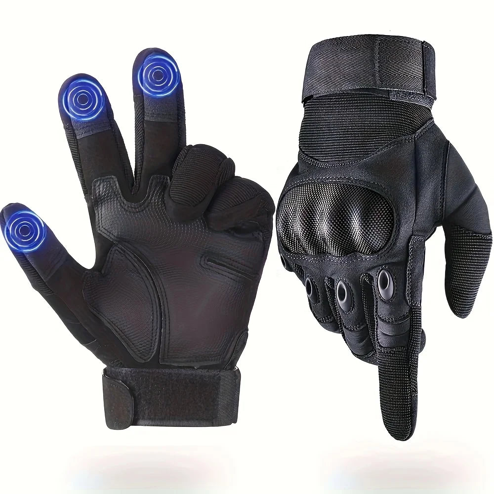 Outdoor Touchscreen Gloves for Men Full Finger Tactical Gloves, Palm Anti-Slip Design, Durable Gloves For Outdoor Activities