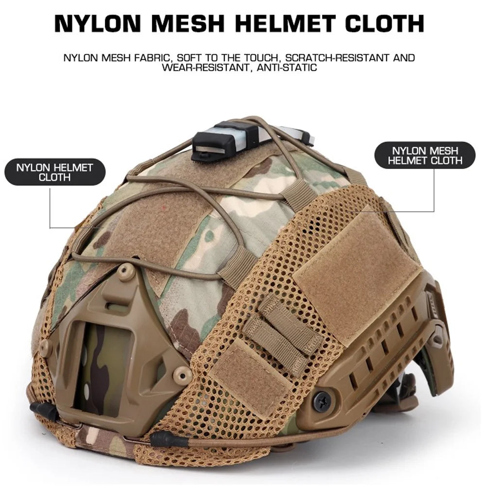 OPHIDIAN  Helmet Cover for Fast MH PJ BJ OPS-Core Helmet Airsoft Paintball Helmet Cover with Elastic Cord