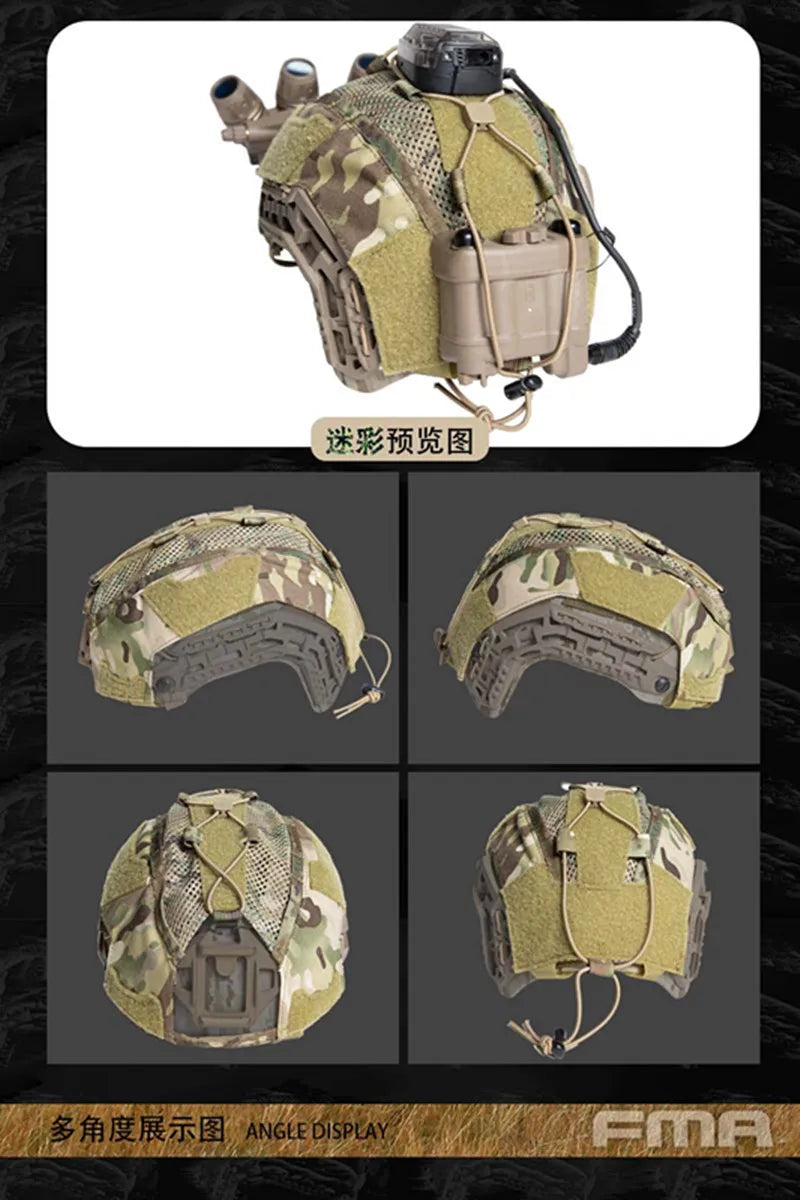 FMA High Cut Helmet Cover Tactical Caiman Helmet Cloth BK/DE/MC