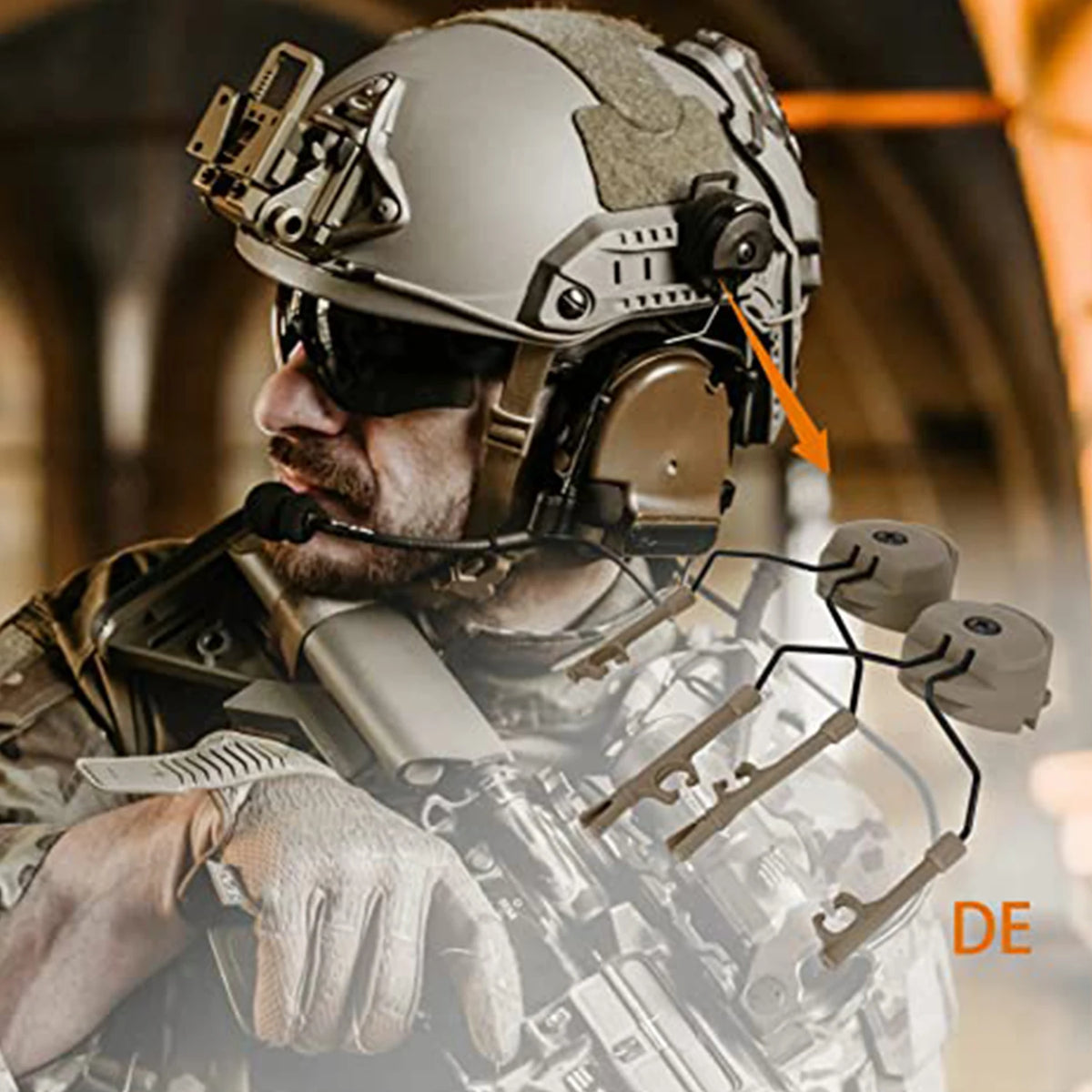 NEW Tactical Headset Bracket Fast Ops Core  Helmet ARC Rail Adapter Comtac II Series for Headset Mount for Tactical Shooting