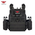 YAKEDA waist and shoulder straps with quick release buckles, MOLLE system with multiple accessories package hunting vest